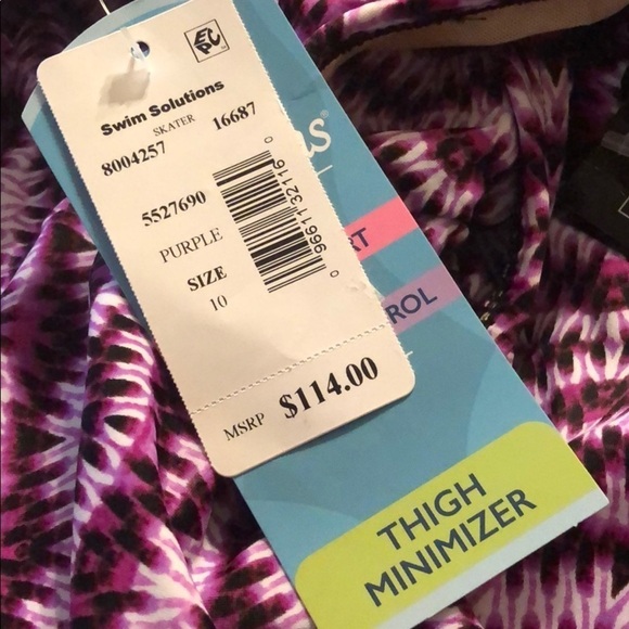 SWIM Solutions Skater One Piece Swimdress Swimsuit - Picture 6 of 6